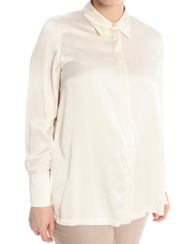Шелковая блузка цвета Айвори 