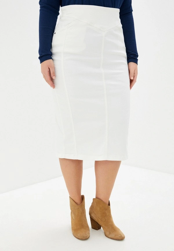 Белая джинсовая юбка 1