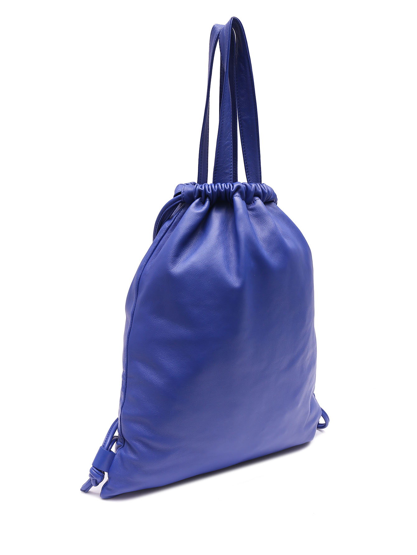 Синий рюкзак из кожи наппа 