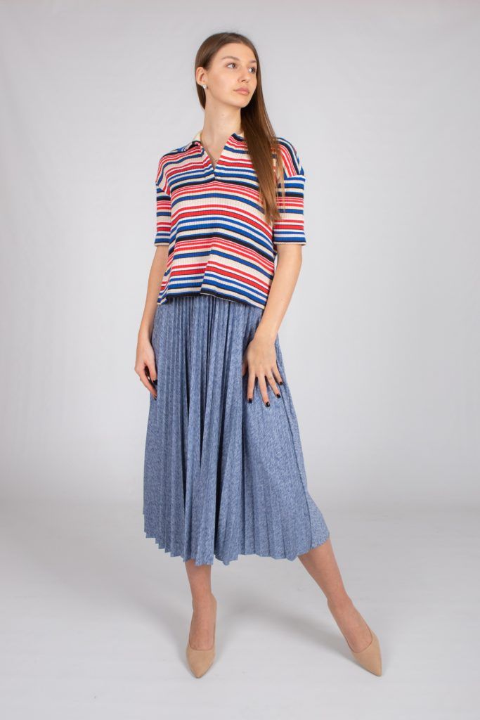 Трикотажное платье с хлопковым джемпером | интернет-магазин Outletmax Трикотажное платье с хлопковым джемпером купить в аутлете Max Mara и Marina Rinaldi. 1