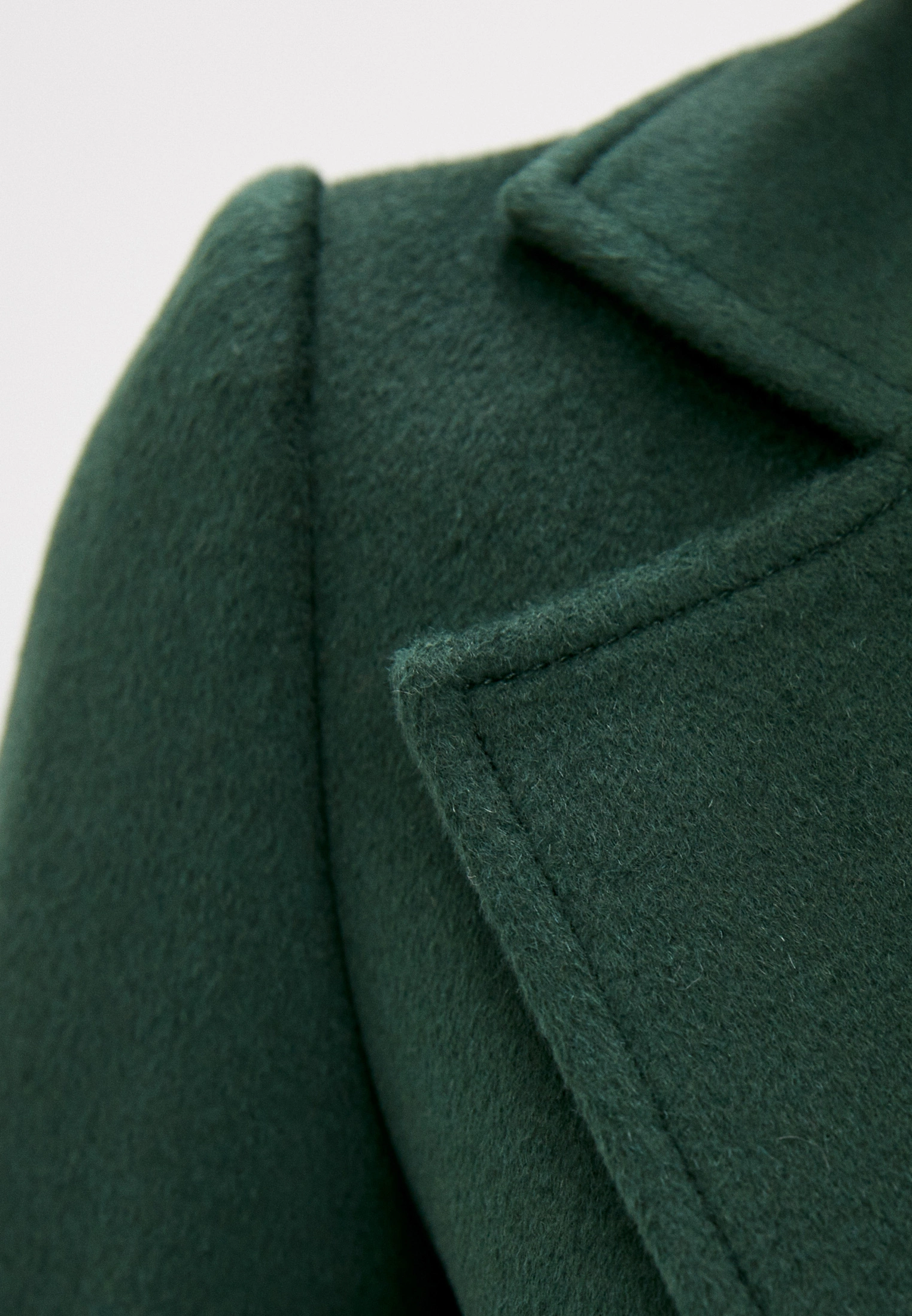Зеленое шерстяное пальто 5
