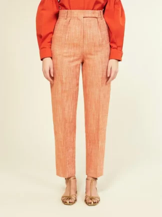 Оранжевые летние брюки MaxMara купить в аутлете Max Mara и Marina Rinaldi