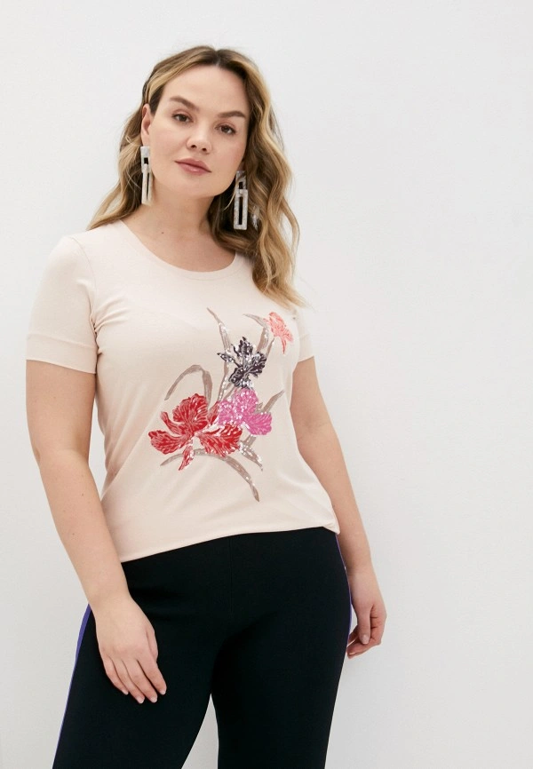 Розовая футболка Marina Rinaldi 1