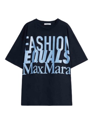 Синяя футболка MaxMara купить в аутлете Max Mara и Marina Rinaldi