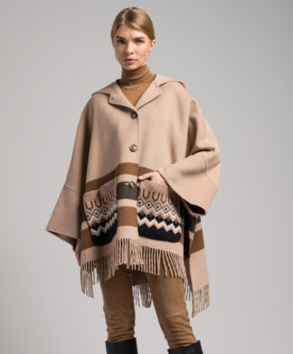 Драповая куртка с бахромой купить в аутлете Max Mara и Marina Rinaldi