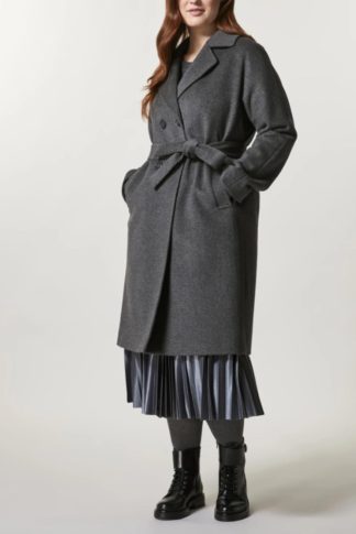 Серое пальто Marina Rinaldi купить в аутлете Max Mara и Marina Rinaldi