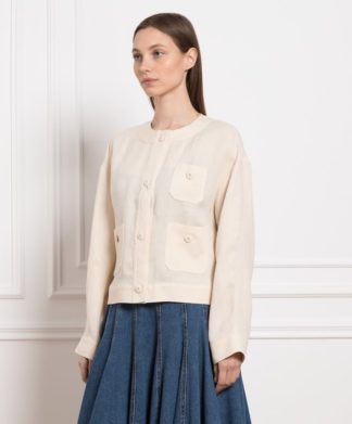 Легкий жакет из льна купить в аутлете Max Mara и Marina Rinaldi