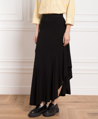Трикотажная черная юбка купить в аутлете Max Mara и Marina Rinaldi