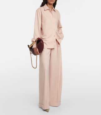 Светлый костюм из шерсти купить в аутлете Max Mara и Marina Rinaldi