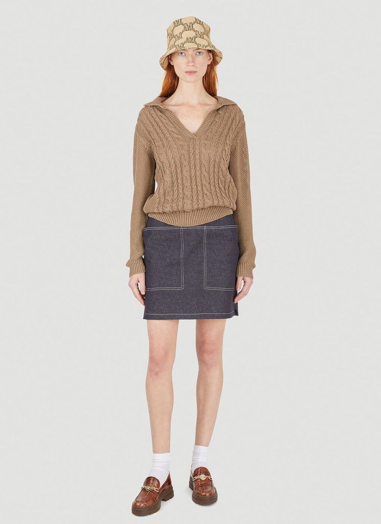Джинсовая юбка Max Mara | интернет-магазин Outletmax Джинсовая юбка Max Mara купить в аутлете Max Mara и Marina Rinaldi. 8