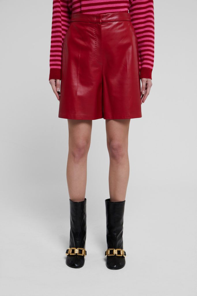 Шорты из кожи MaxMara | интернет-магазин Outletmax Шорты из кожи MaxMara купить в аутлете Max Mara и Marina Rinaldi. 4