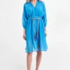 Летнее платье из шелка и хлопка купить в аутлете Max Mara и Marina Rinaldi. 5