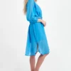 Летнее платье из шелка и хлопка купить в аутлете Max Mara и Marina Rinaldi. 4