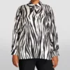 Блузка из атласного шелка купить в аутлете Max Mara и Marina Rinaldi. 4