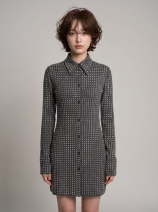 Платье — рубашка со стразами купить в аутлете Max Mara и Marina Rinaldi